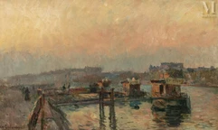 Albert LEBOURG (Montfort-sur-Risle 1849 - Rouen 1928)-Les quais de Seine-img1