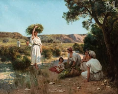 Paul LAZERGES (Paris 1845 - Asnières 1902)-Le retour des champs-img1