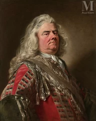 JEAN-BAPTISTE VAN LOO  (1684-1745)-PORTRAIT D'UN ACTEUR-img1