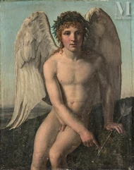 ATTRIBUÉ À ANATOLE DEVOSGES (1770-1850)-L’AMOUR MONTRANT LA POINTE DE SA FLÈCHE-img1