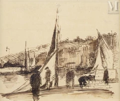 Paul-Elie GERNEZ  (Valenciennes 1888 - 1948)-Port de pêche-img1