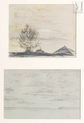 Paul-Elie GERNEZ  (Valenciennes 1888 - 1948)-Deux études de paysages-img1