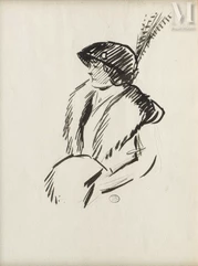 Ludovic RODO-PISSARRO (Paris 1878 - 1952)-Élégante-img1