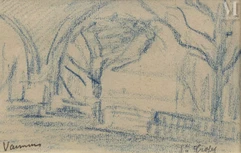 Maurice VAUMOUSSE (1876-1961)-Arbres et viaduc-img1