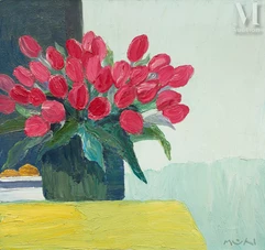 Roger MUHL  (1929-2008)-Les tulipes-img1