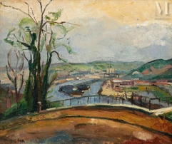 Georges Albert CYR (Montgeron 1880 -  Beyrouth 1964)-Vue de Rouen-img1