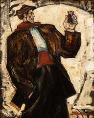 Stanislas ELESZKIEWICZ (Czutowie k.Poltawy 1900 - Paris 1963)-Le buveur de vin-img1