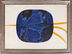 Jean PIAUBERT ( 1900-2002)-Monde bleu, 1950-img1