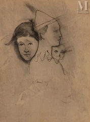 Christian BERARD (Paris 1902-1949)-Les arlequins-img1