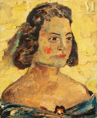 Alexis GRITCHENKO (Krolevets 1883- Vence1977)-Portrait de jeune femme-img1