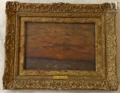 Louis BRAQUAVAL (Esquermes 1854-Saint Valery sur Somme 1919)-Soleil couchant sur la plaine-img1