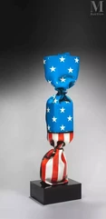 Laurence JENKELL (née en 1965)-Wrapping Flag Candy USA, 2010-img1