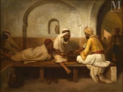 Hippolyte LAZERGES (Narbonne 1817-Mustapha 1887)-La partie d'echecs-img1