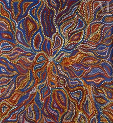 Rosemary Bird Petyarre (c. 1950 - )-Bush Yam Leaves, 2020-img1