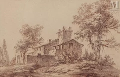 Jean-Baptiste Marie PIERRE (Paris 1714 - 1789)-Maison dans un paysage italien-img1