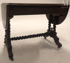 TABLE-bureau en palissandre et placage--img1