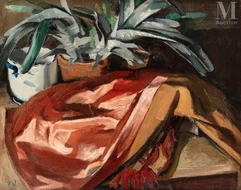 Pierre WOLKONSKY (Saint-Pétersbourg 1901 -? 1997)-Nature morte à l'agave-img1