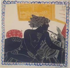 Alexandre FASSIANOS (1935)-Homme nu allongé-img1