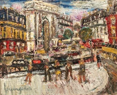 Lucien GENIN (Rouen 1894 - Paris 1953)-Porte Saint Denis-img1