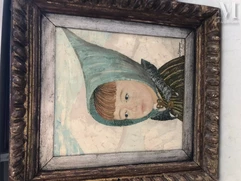 José LAPAYESE de RIO (1926-2000)-Petite fille au capuchon vert-img1