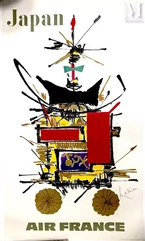 (VOYAGE) - AIR FRANCE-JAPAN - Georges MATHIEU (1921 - 2012)-img1