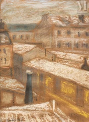 Ossip LUBITCH (Grodno 1896-Paris 1990)-Toits enneigés-img1