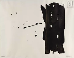 Pierre SOULAGES (né en 1919)-Lithographie n°19, 1968-img1