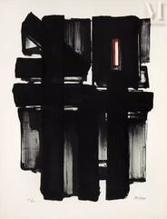 Pierre SOULAGES (né en 1919)-Lithographie n°2, 1957-img1