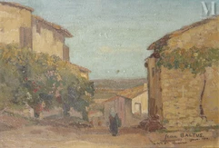 Georges BALTUS (Courtrai 1874-Saint Trond 1967)-Rue à Villeneuve les Avignon-img1