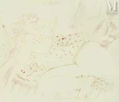 Alexandre FASSIANOS (né en 1935)-Femme allongée-img1