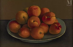 Georges ROHNER (Paris 1913 - Lannion 2000)-Assiette d'abricots-img1