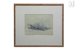 Michel POTAGE (né en 1949)-Le trou, le harpon, le traineau, 1989-img1