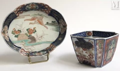 RÉCIPIENT IMARI ET PLATEAU.--img1