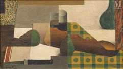 Pierre HODE (Rouen 1889-Paris 1942)-Composition à la pipe et à la nappe à carreau-img1