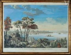 Louis François Cassas (1756–1827) Louis François Cassas (1756–1827)-Vue de Constantinople pris de la mer de Marmara-img1