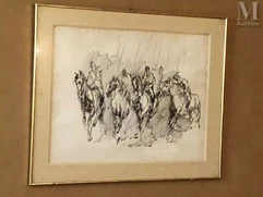 Fusain « les cavaliers »--img1