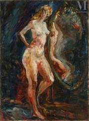 Alexis Paul ARAPOFF (Saint Petersbourg 1905 - Ashburnham 1948)-Nu devant le miroir-img1