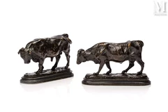 D'après Rosa BONHEUR (Bordeaux 1822- By 1899)-Vache et Taureau-img1