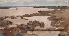LE VAN DE (1906-1966)-Les bords du fleuve Rouge, 1930-img1