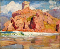 Prince Piotr WOLKONSKY (Saint-Pétersbourg 1901 - 1997)-Paysage de Corse-img1