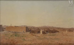 Léon JOUBERT (Quimper 1851- Paris 1928)-Campement-img1