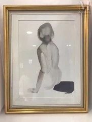 Roger MUHL (Strasbourg 1929 - Mougins 2008)-Nu féminin de dos-img1