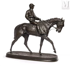 D’après Pierre Jules MENE (1810-1879)-Jockey sur son cheval-img1