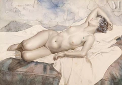 Lev TCHISTOVSKY (Pskov 1902 - Cenevières 1969)-Nu allongé à l'émeraude-img1