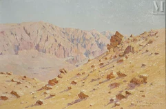 Eugène DESHAYES (Alger, 1862 - Alger, 1939)-Paysage-img1