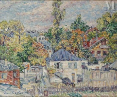 Lucie COUSTURIER (Paris 1876 - 1925)-Paysage aux maisons-img1