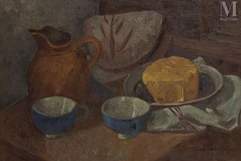 Paul SERUSIER (Paris 1864 - Morlaix 1927)-Composition aux bols bleus-img1