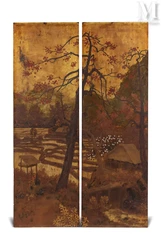 HOANG TICH-CHU (1912-2003) &amp; NGUYEN TIEN-CHUNG (1914-1976)-Village et les rizières-img1