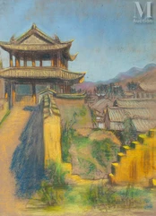 SIMONE GOUZE ( XIXe/XXe siècle)-Village du Yunnan, 1930-31-img1