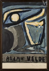 Bram VAN VELDE (1895-1981)-L'oeil, affiche pour l'exposition Bram Van Velde, 1970-img1